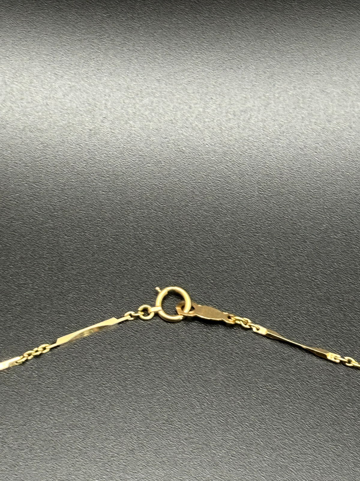 18k Yellow Gold & Bar & Bead Pearl Necklace 31" w Spring Ring Clasp (MeK)