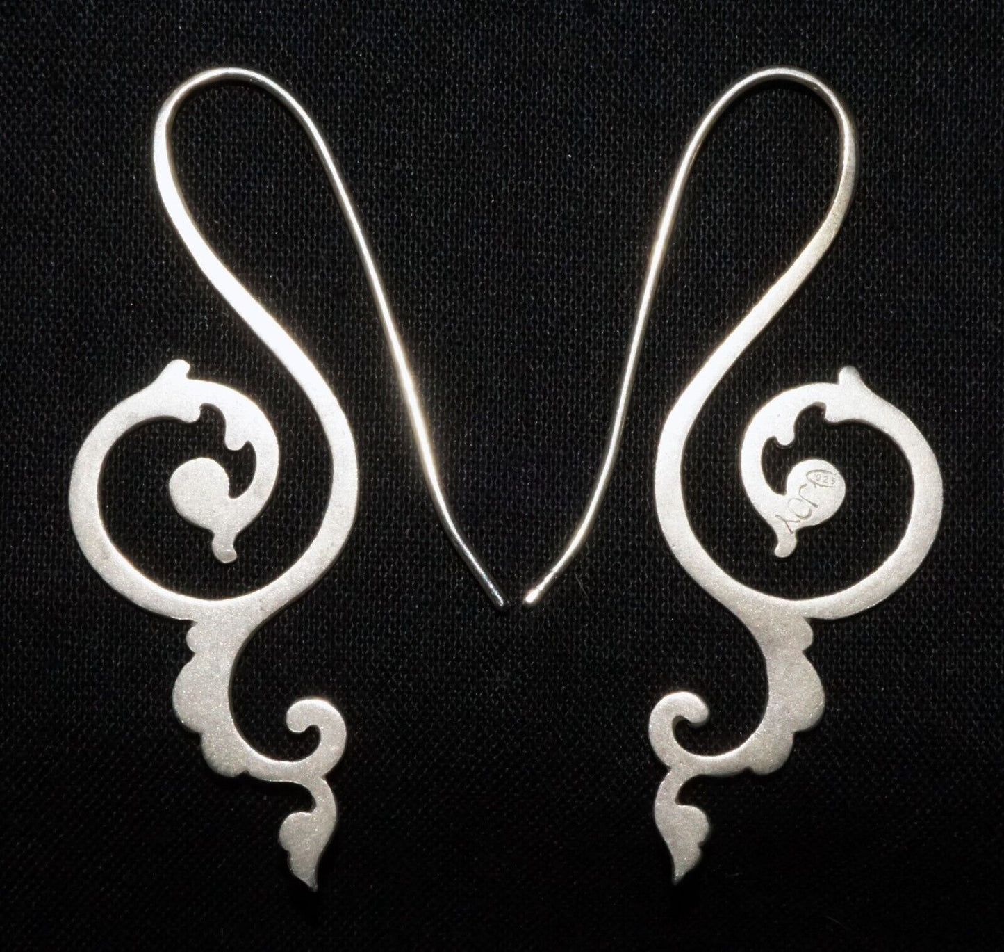 Hawaii Modernist Music Key Motif Sterling Silver Earrings by Joy (WoJ)