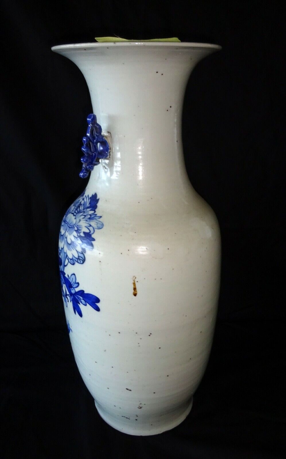 19C Chinese Porcelain B&W Vase w. Dragon & Phoenix & Pearl Motif (HeN)#2 IC