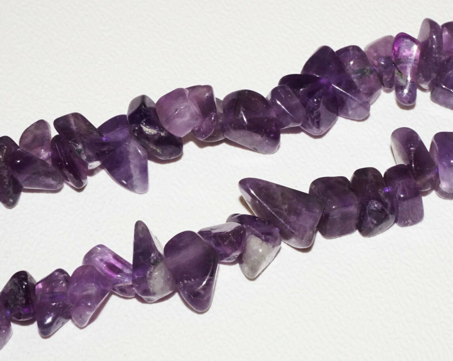 Vintage Amethyst Bead Necklace 26" (Flf)