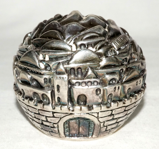 Vintage Israel Sterling Silver Jerusalem Memorabilia Ball (KoS)