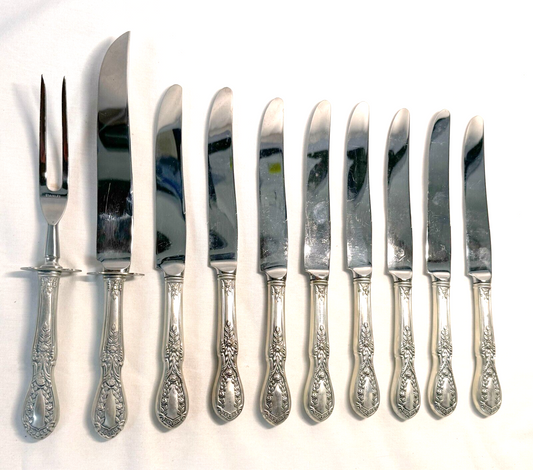 10Pc Sterling Silver Flatware Mixed Lot American Beauty Pat. by Manchester (ChB)