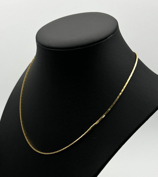 Vintage Italian 14k Yellow Gold Venetian Chain Necklace 16" (1450)