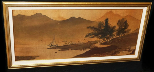 Vintage Taiwanese Landscape Batik Inspired by Famous Chinese Painting (MoP)