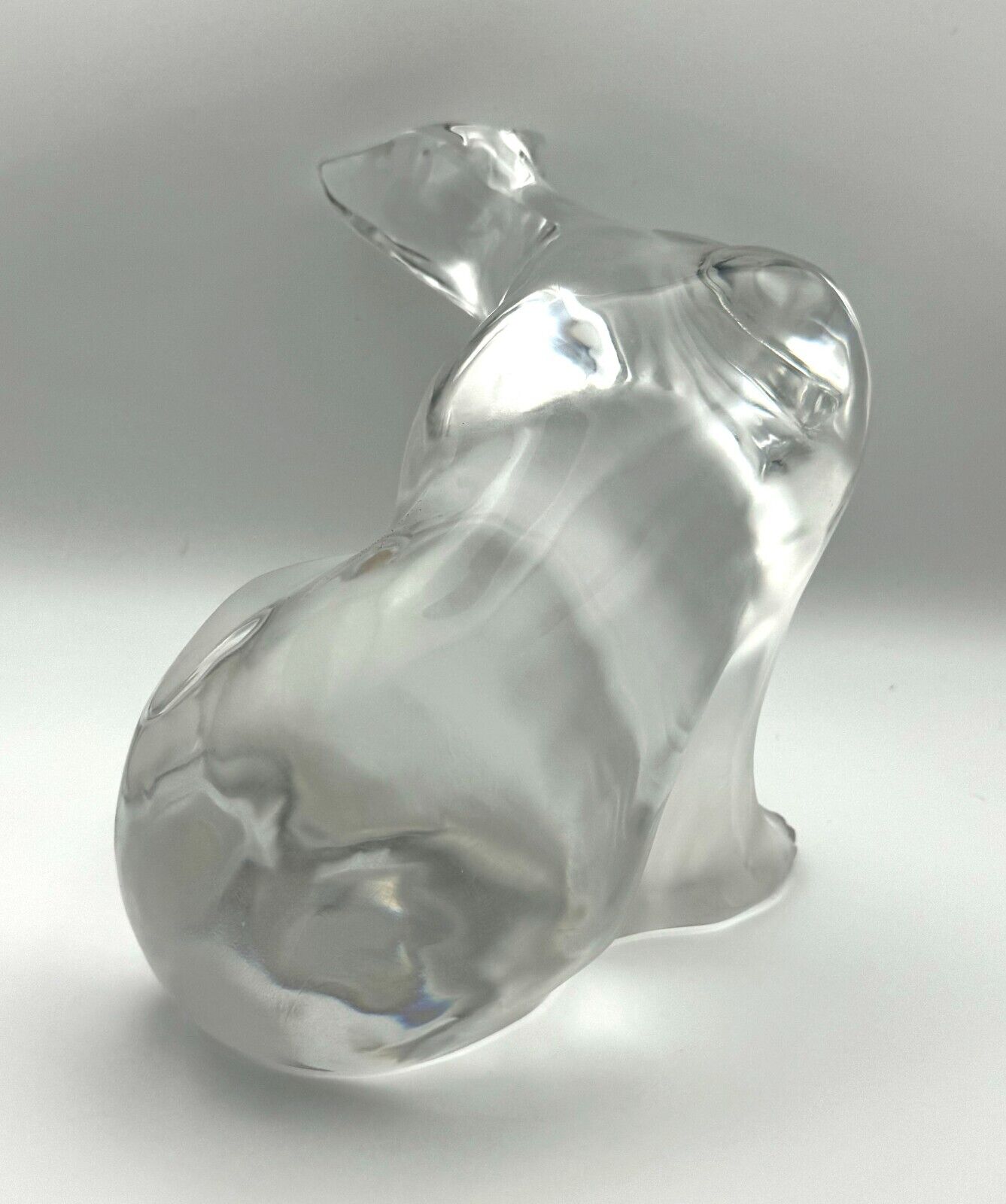 Vintage French Crystal Lalique Polar Bear Figurine (AHB)