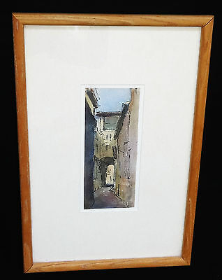 1924 HUNGARY WC PAINTING "FIRENCE - FLORENCE ALLEY" by JOSEPH FEHER (***)