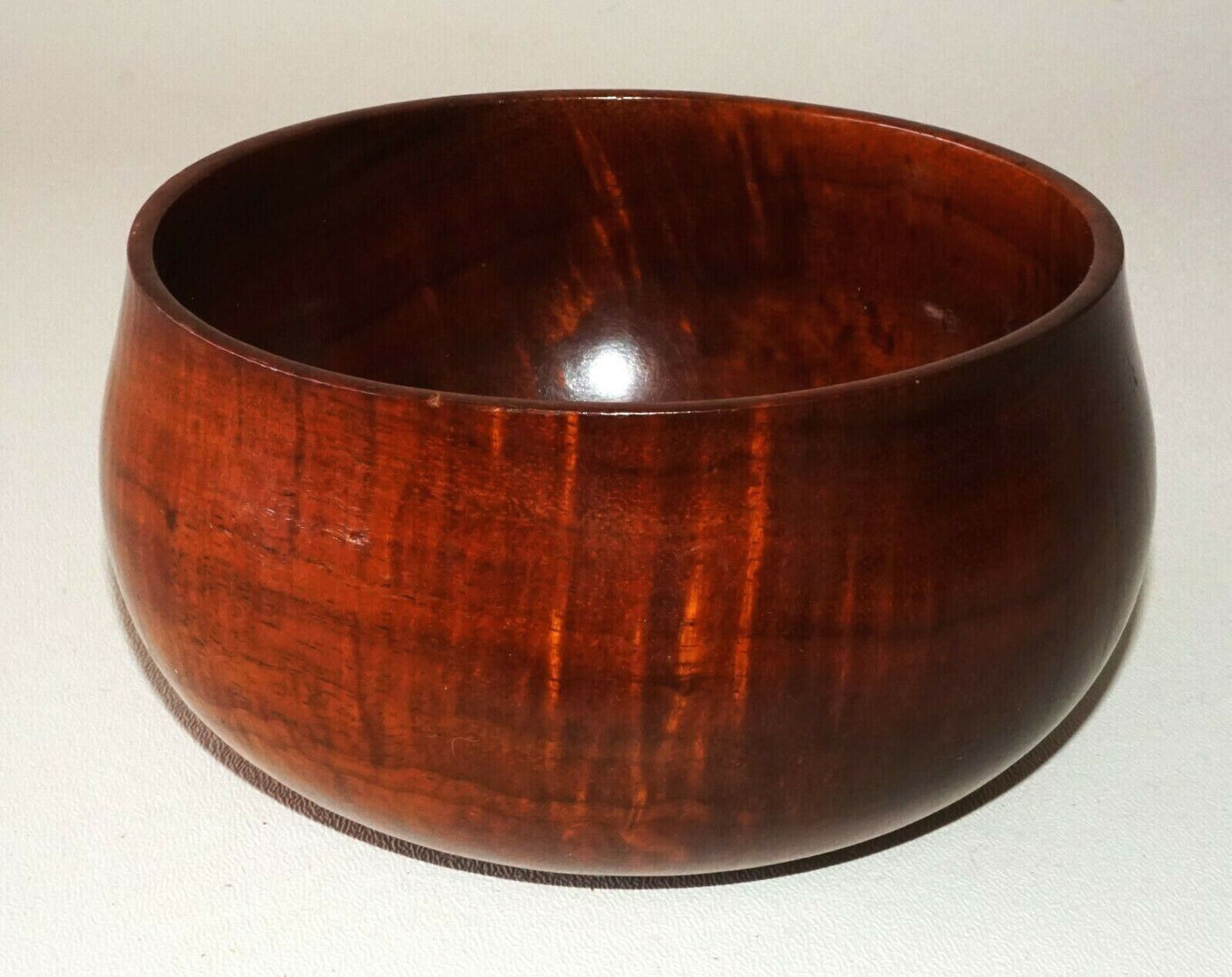 Vintage Hawaii Small Calabash Curly Koa Wood Bowl - Fine Specimen (GoD)