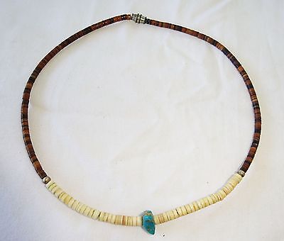 4x Indigenous American Necklaces w. Silver, Shell & Turquoise (Coc)