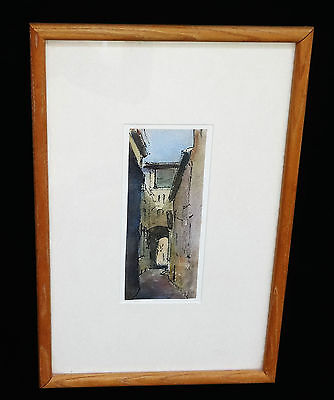 1924 HUNGARY WC PAINTING "FIRENCE - FLORENCE ALLEY" by JOSEPH FEHER (***)