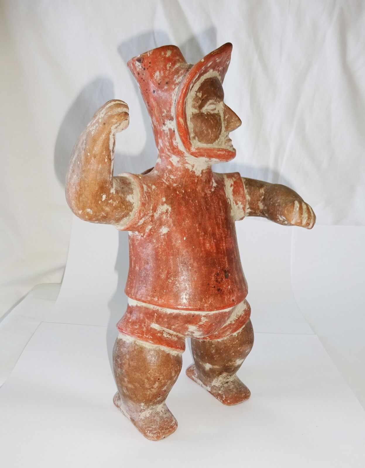 Western Mexico Pre-Classic Style Reproduction Clay Warrior Figure (Mod)