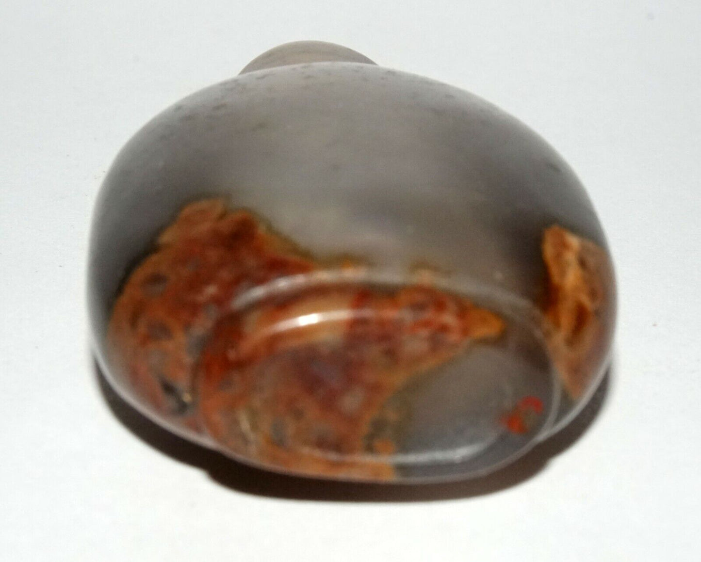 Vintage Chinese Semi Translucent Included Agate Snuff Bottle - no top (LeS) G4