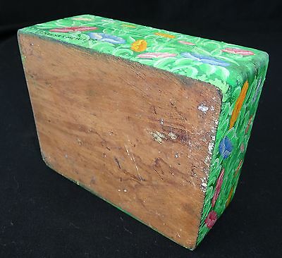 1980s Haitian Wooden Covered Boxes w. Painted Landscape Motif J.H. Wesner (Stea)