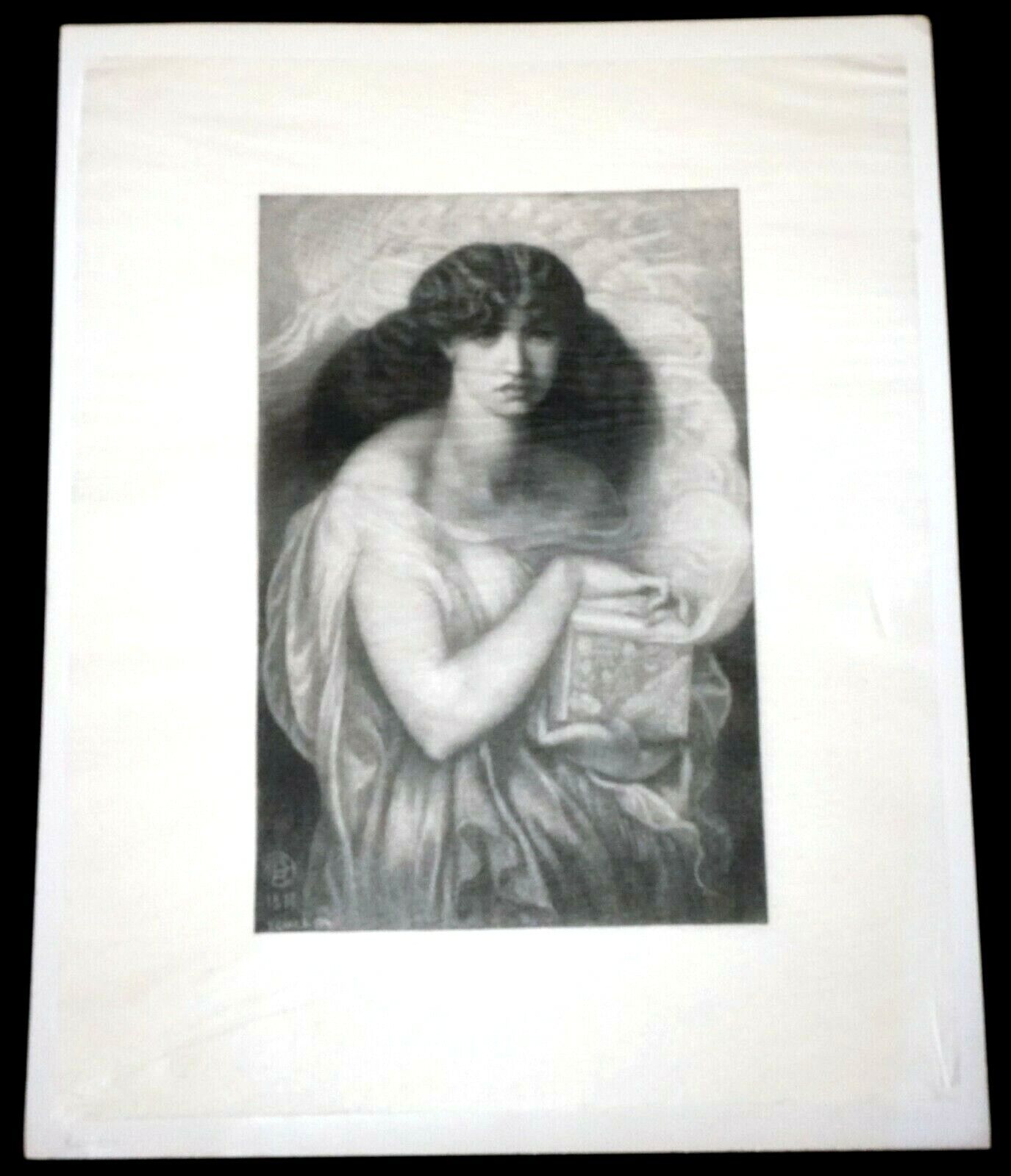 1914 UK Print "Pandora" by Timothy Cole after Dante Gabriel Rossetti (1878)(SaJ