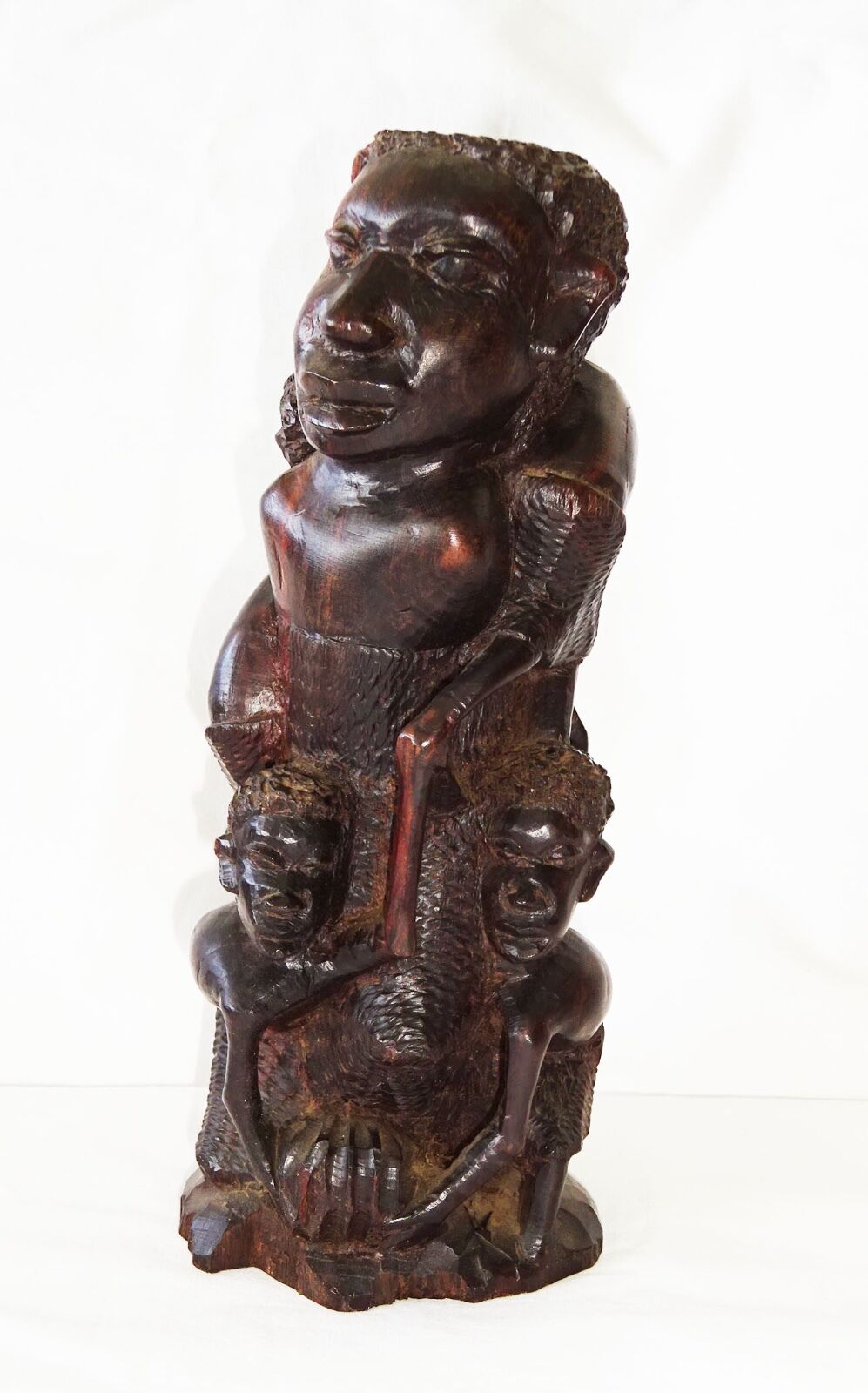 1980 African Kenya Masai Tribe Hardwood Carved Ancestral Figure (Eic)