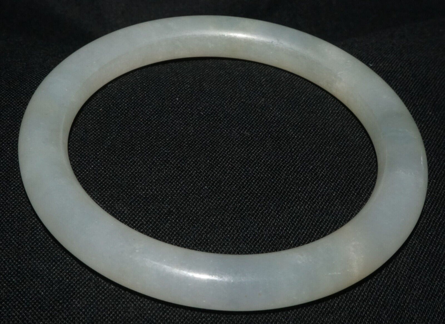 Vintage Chinese Gray Green Off White Jadeite Jade Bangle Bracelet (LeS) B40