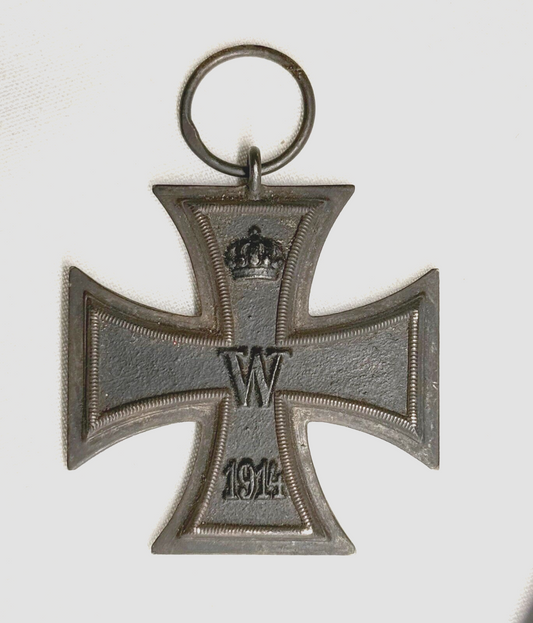 1914 German WW1 Iron Cross 2nd Class Military Metal -Maker KAG (FeP)