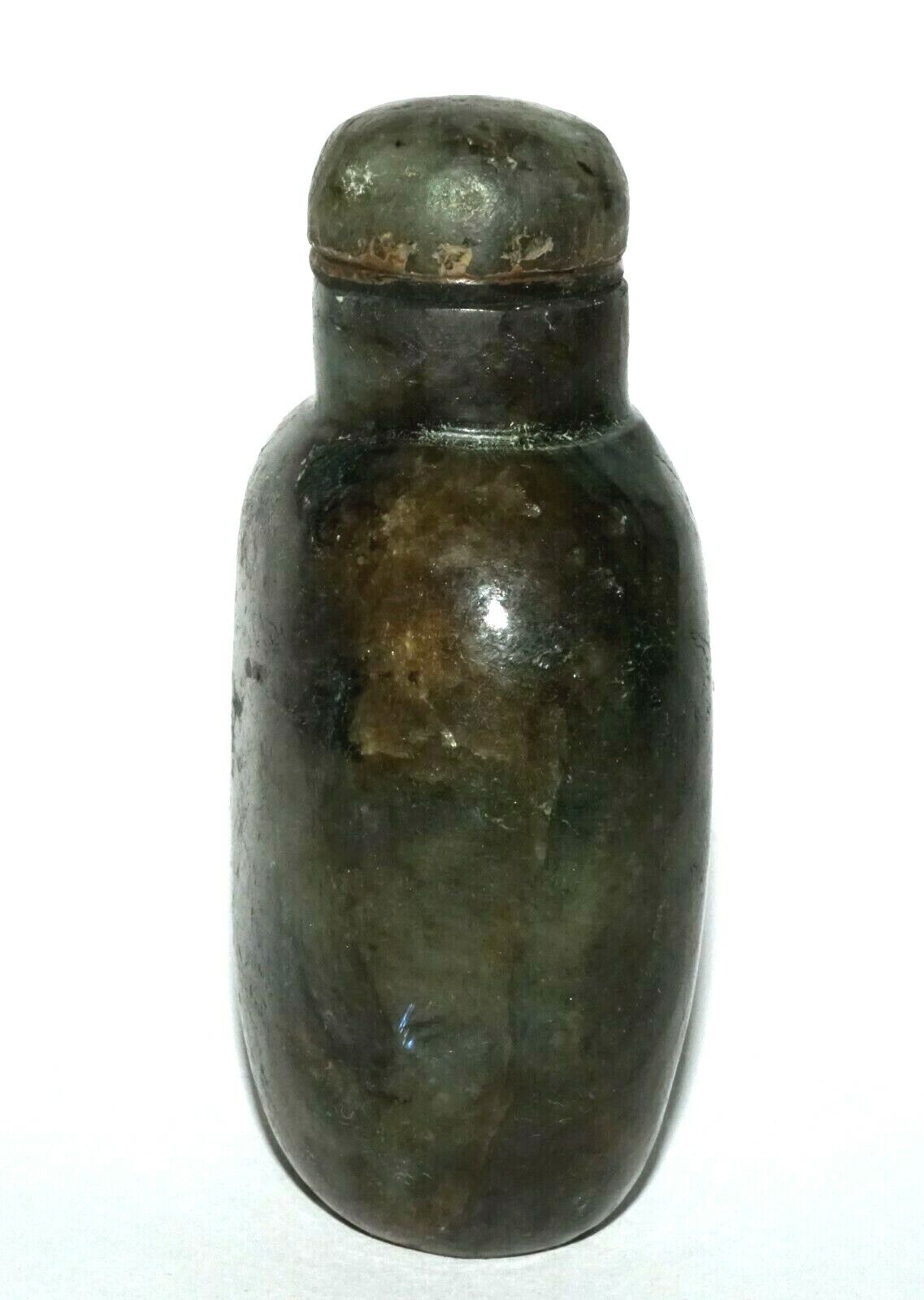 Vintage Chinese Labradorite Snuff Bottle w. Matching Stopper (LeS) G4