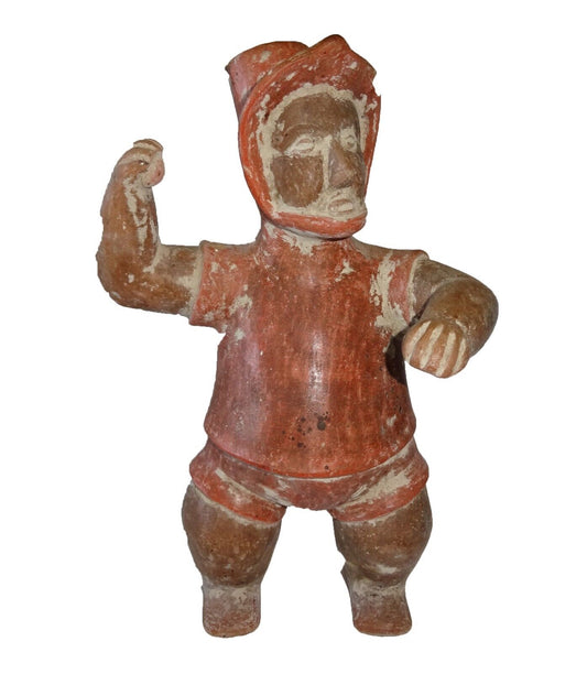 Western Mexico Pre-Classic Style Reproduction Clay Warrior Figure (Mod)