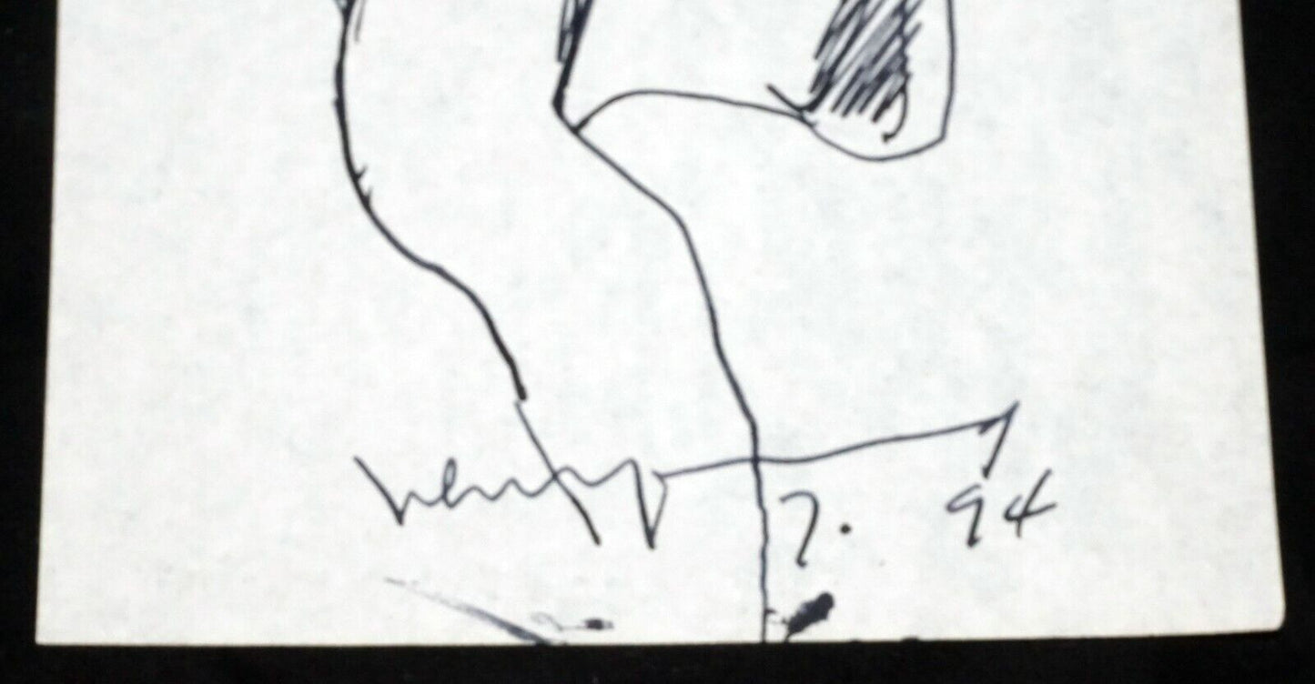 '94 Chinese Hawaii Abstract Drawing Figure by John Chin Young (1909-1997)(SaJ)20