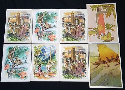 8x 1950s Matson & Royal Hawaiian Menu Covers by Kelly & Macouillard (Cra) Lot#2