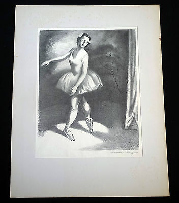 1950s Russian/American Litho Print "The Enchanted One" by Isaac Soyer (Hin)