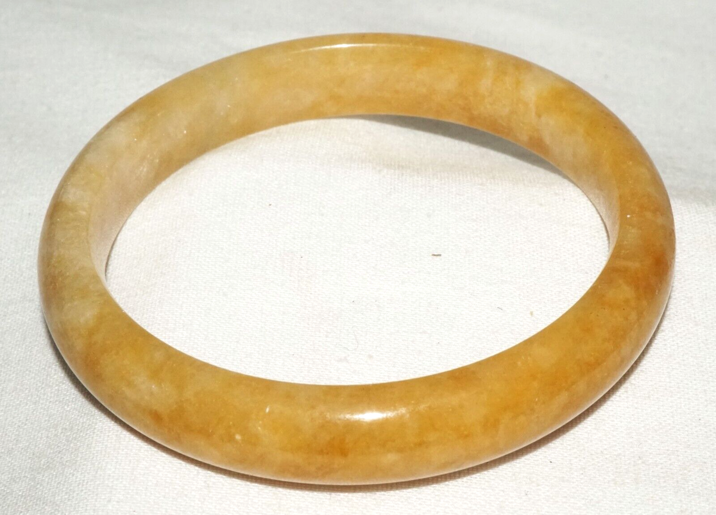 Vintage Chinese Attractive Yellow Jade Bangle Bracelet (InS)#L3