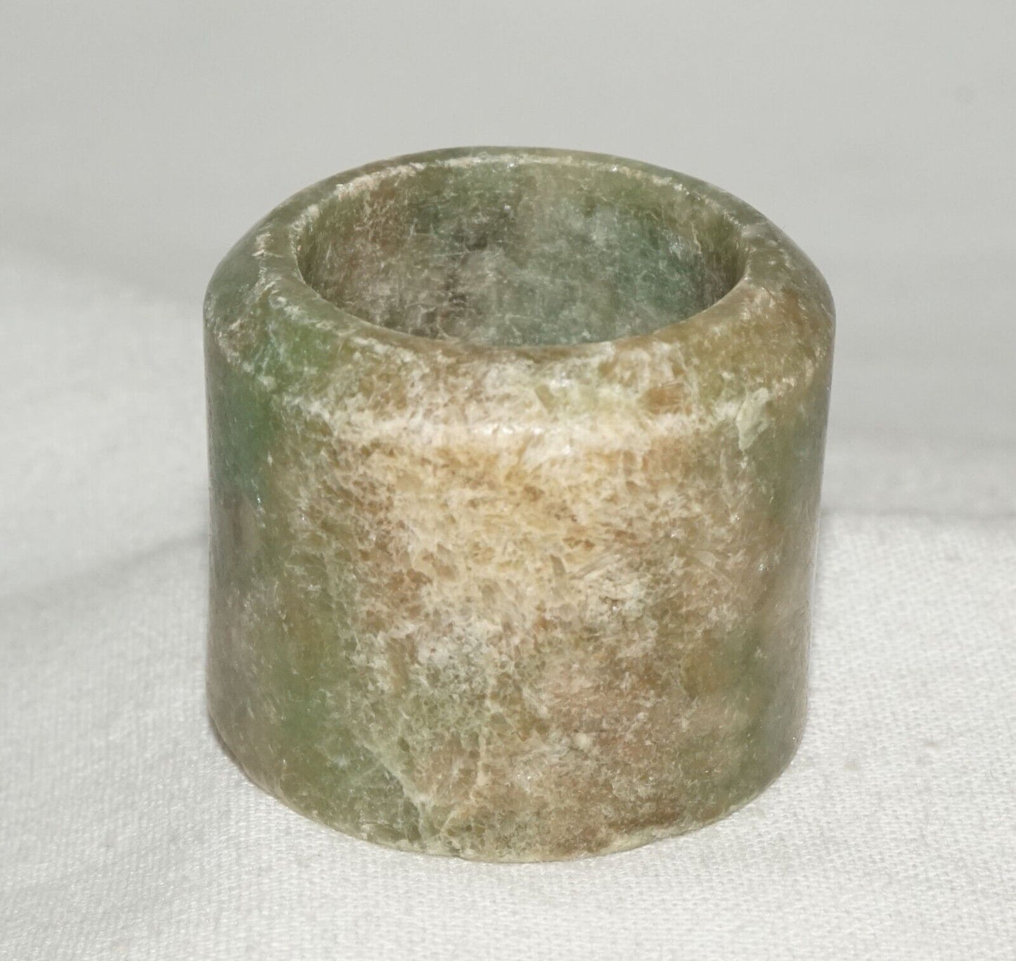 Antique Chinese Well Worn Jadeite Jade Archers Ring Sz. 10.25 (Les)L21