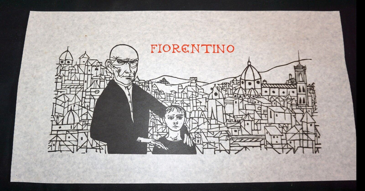 1952 US NY Block Print A.P. "Fiorentino" by Leonard Baskin (1922-2000)(Mod)