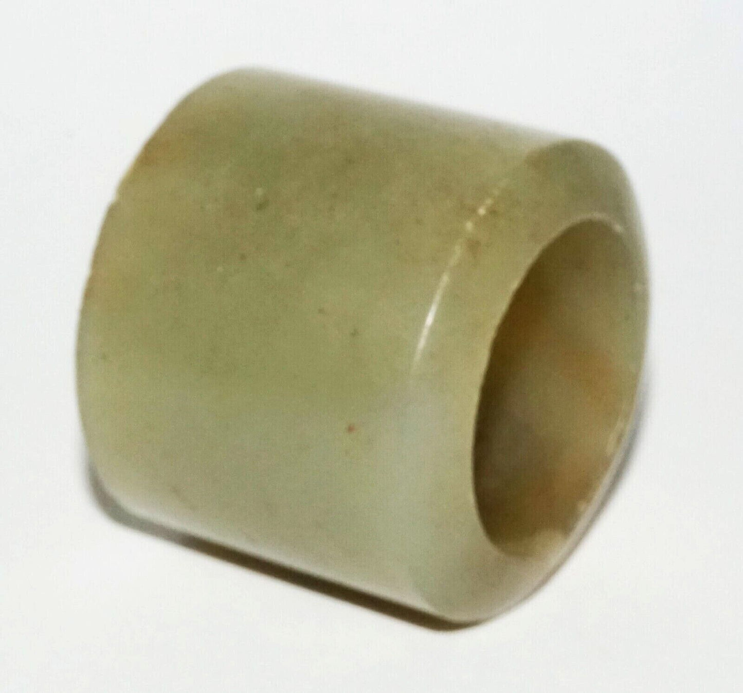 Antique Chinese Dark Celadon Green Nephrite Jade Archers Ring Sz.12 (LeS)R14