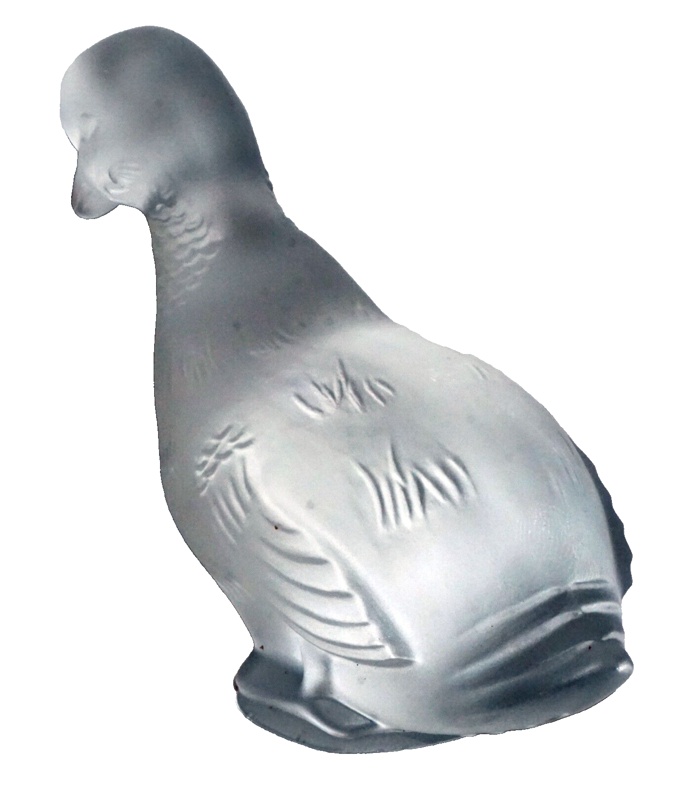 Vintage French Crystal Resting Duck Figurine Paperweight by Baccarat (Kai)