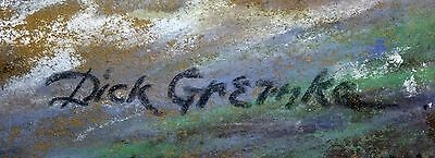 1920s California Pastel Painting "Surging Surf" by Dick Gremke (1860-39) (***)