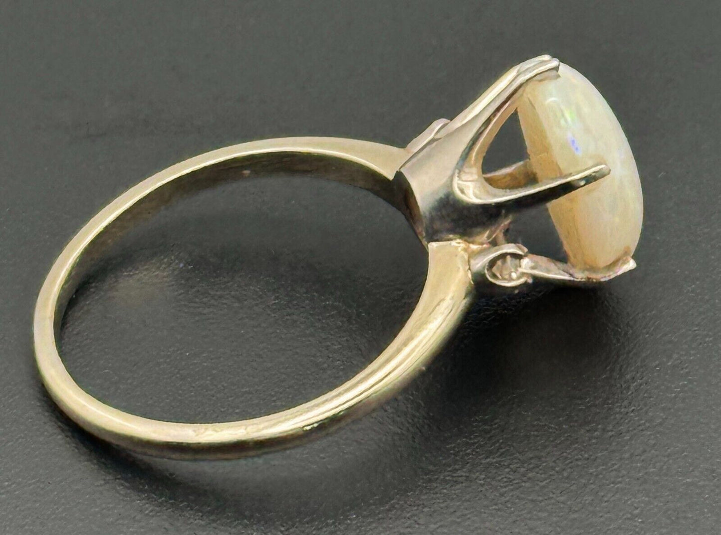 Vintage 14k Champagne Gold Ring w Opal Cabochon Sz.8.25 (NeW)