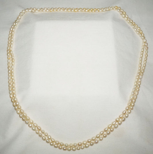 Vintage Baroque Pearl Necklace 62" no Clasp (FeD)#2