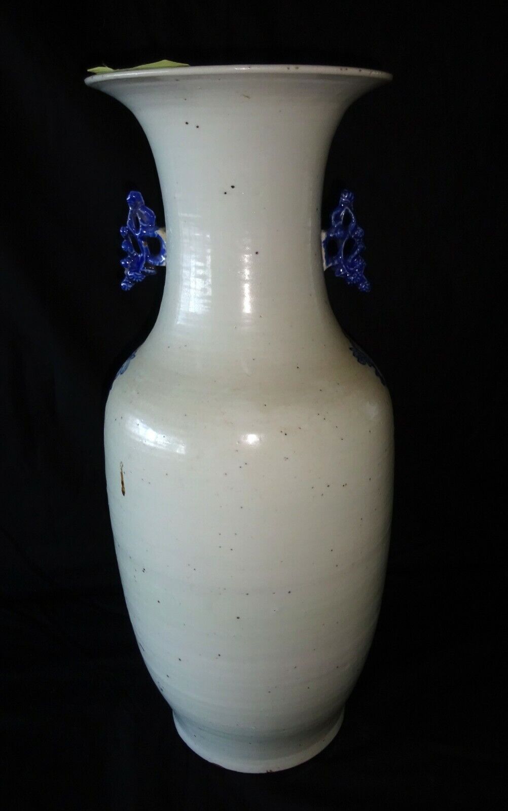 19C Chinese Porcelain B&W Vase w. Dragon & Phoenix & Pearl Motif (HeN)#2 IC