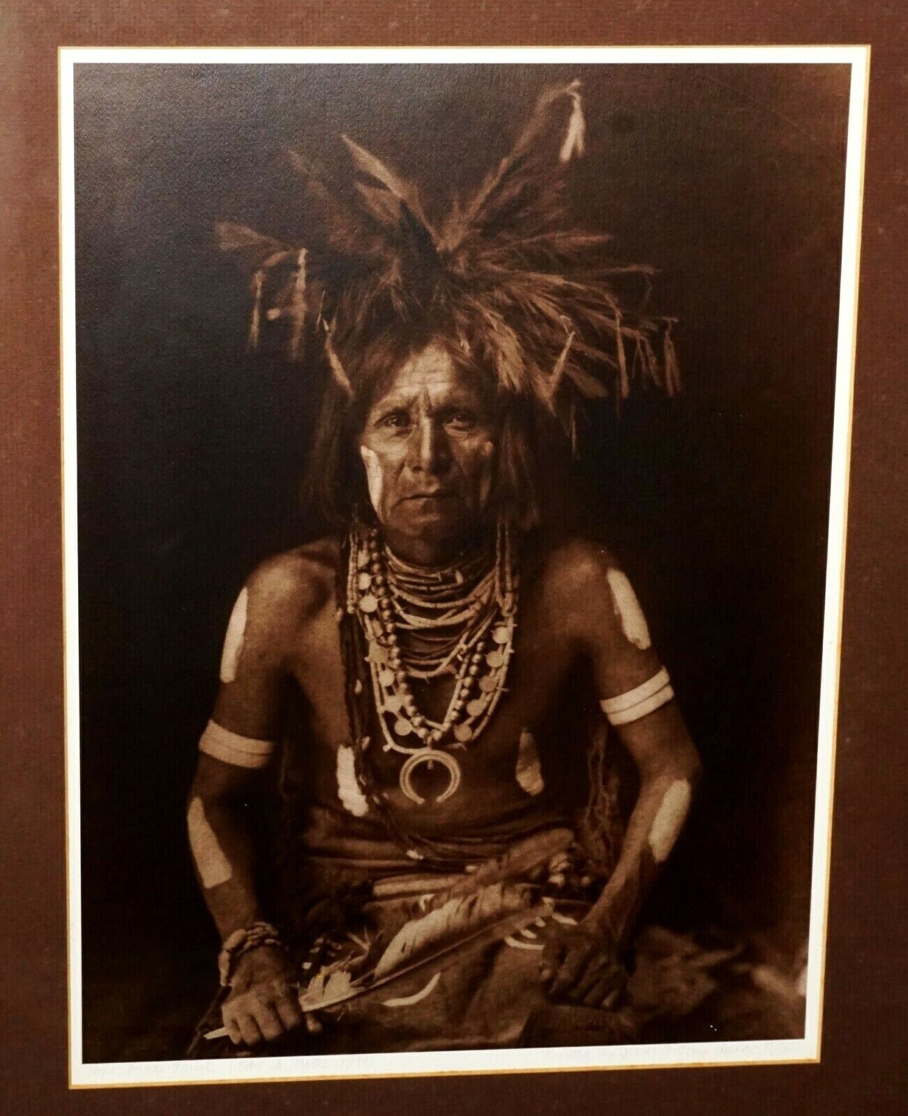 US Photo Print Hopi Snake Priest After Edward Curtis by Jean-Anthony Du Lac(BsG)