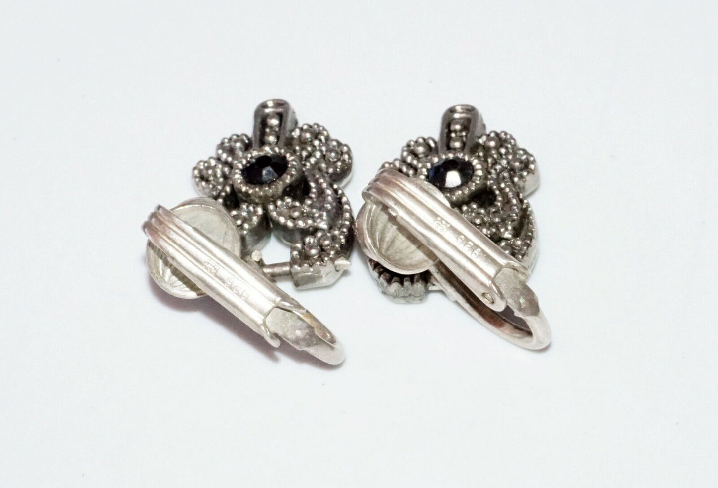 3x Vintage Pair US/Mexico Sterling Silver Clip Back Earrings (***) 22