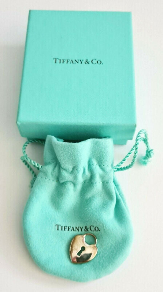 Vintage Sterling Silver Love Lock Pendant w. Pouch w. Box by Tiffany & Co. (PaB)