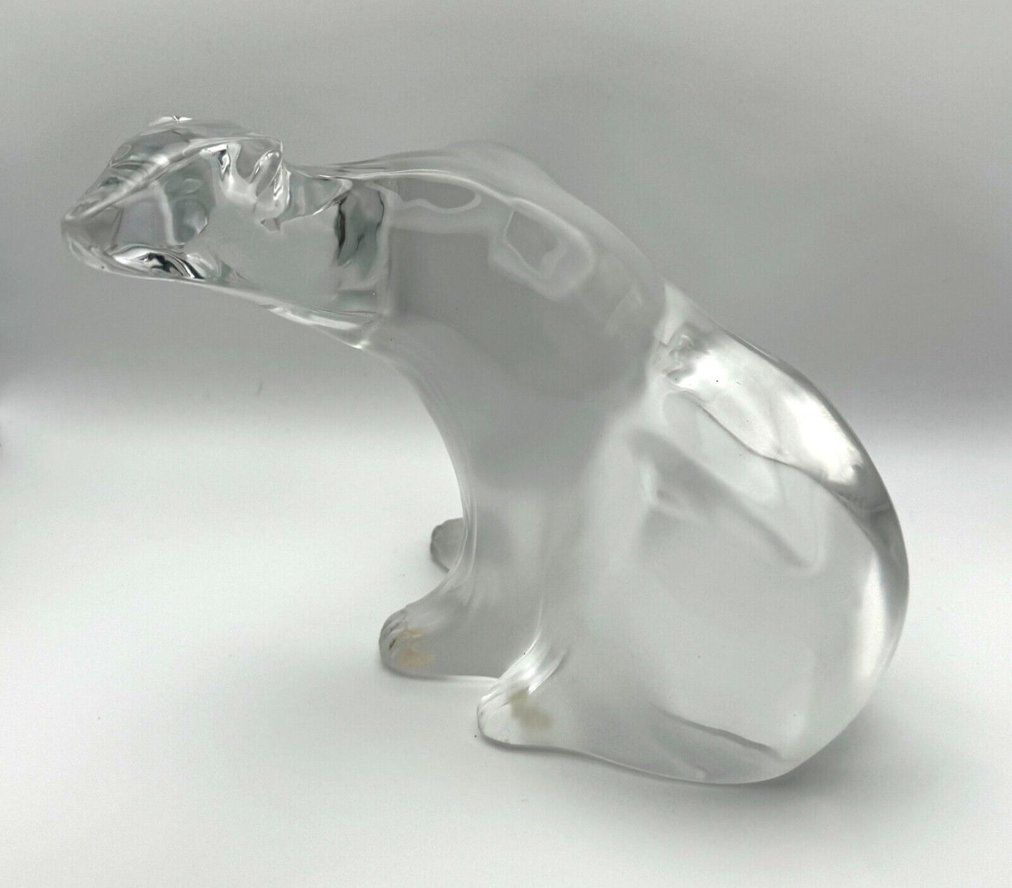 Vintage French Crystal Lalique Polar Bear Figurine (AHB)