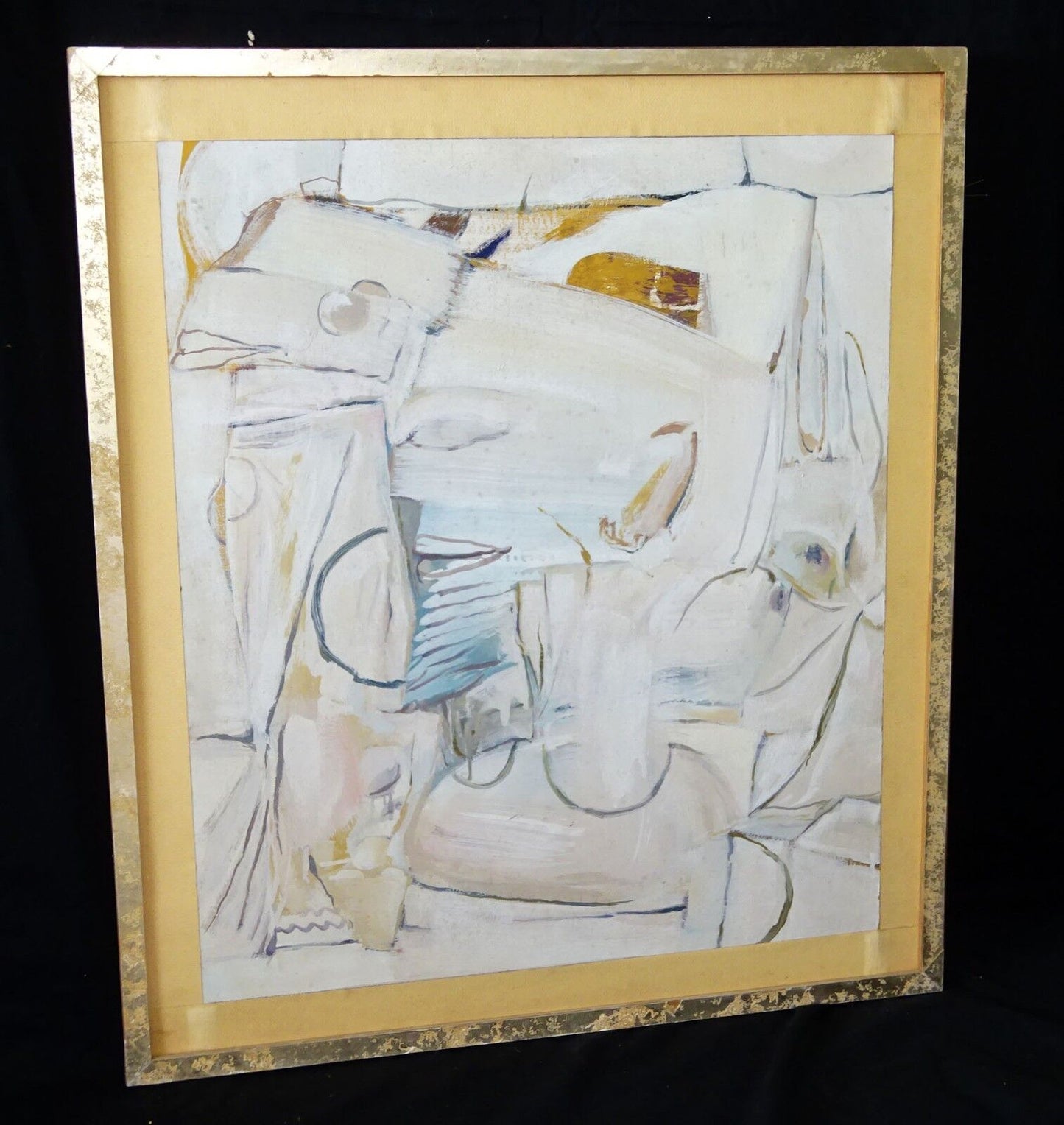 1983 Egyptian Abstract Oil Painting "Luxor" by Mounir Canaan (1919-1999) (Stea)