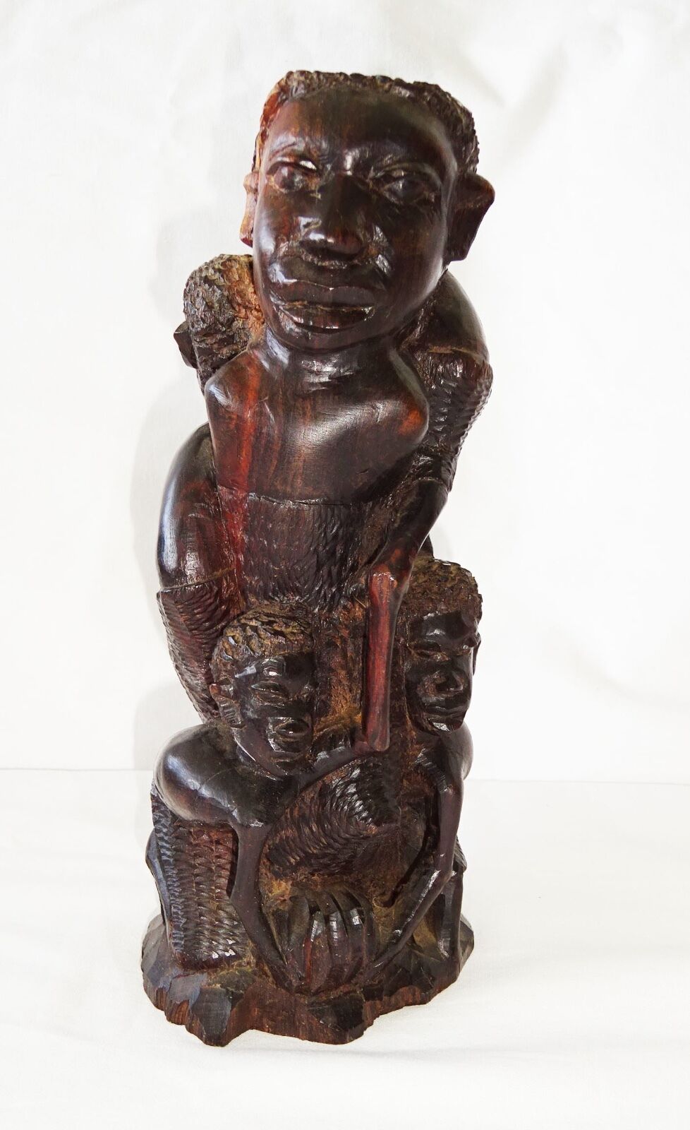 1980 African Kenya Masai Tribe Hardwood Carved Ancestral Figure (Eic)