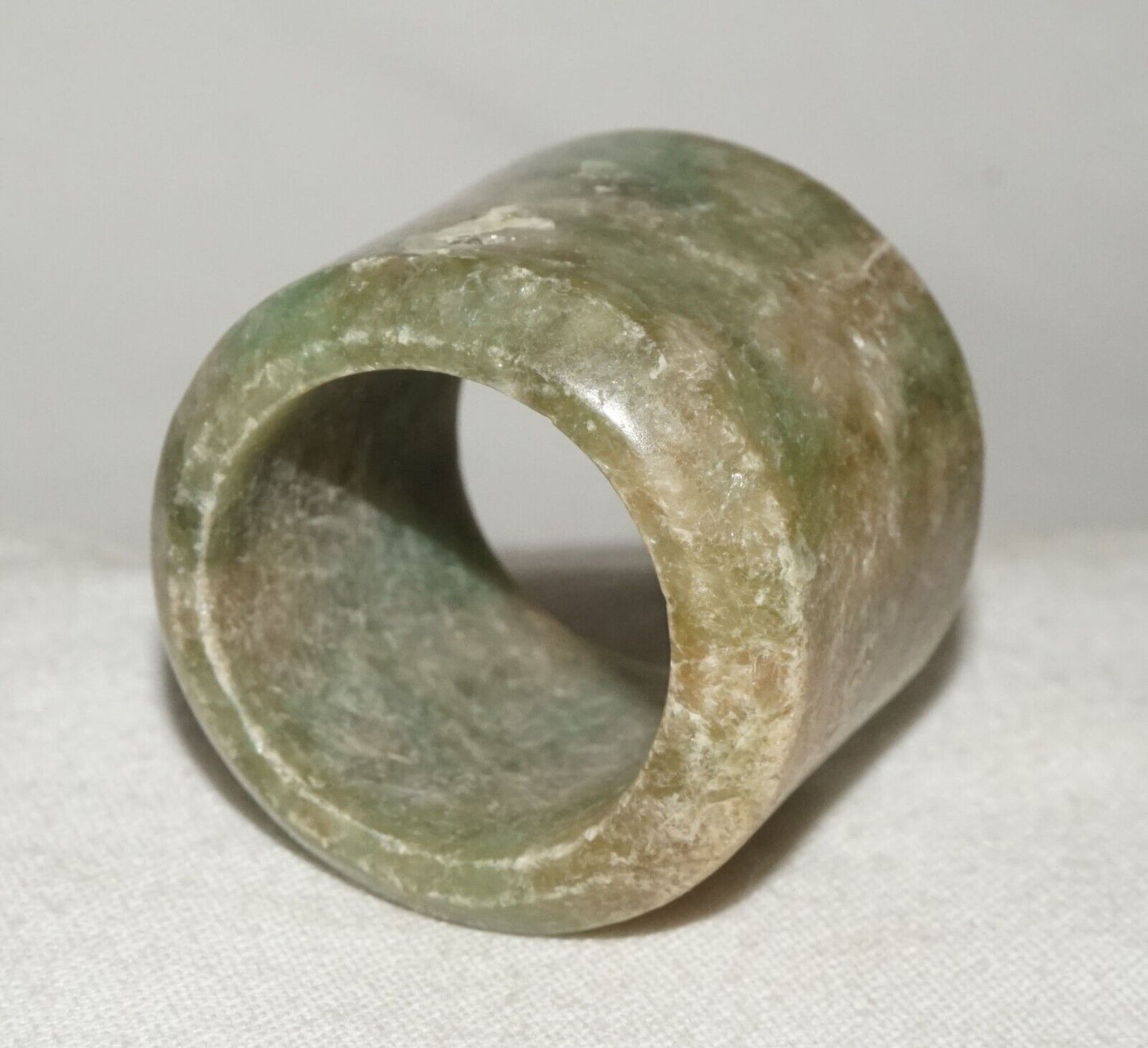 Antique Chinese Well Worn Jadeite Jade Archers Ring Sz. 10.25 (Les)L21