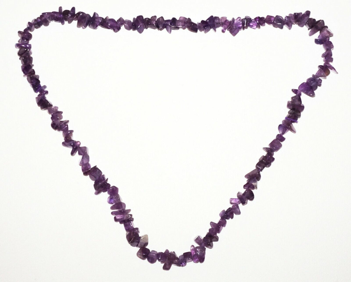 Vintage Amethyst Bead Necklace 26" (Flf)