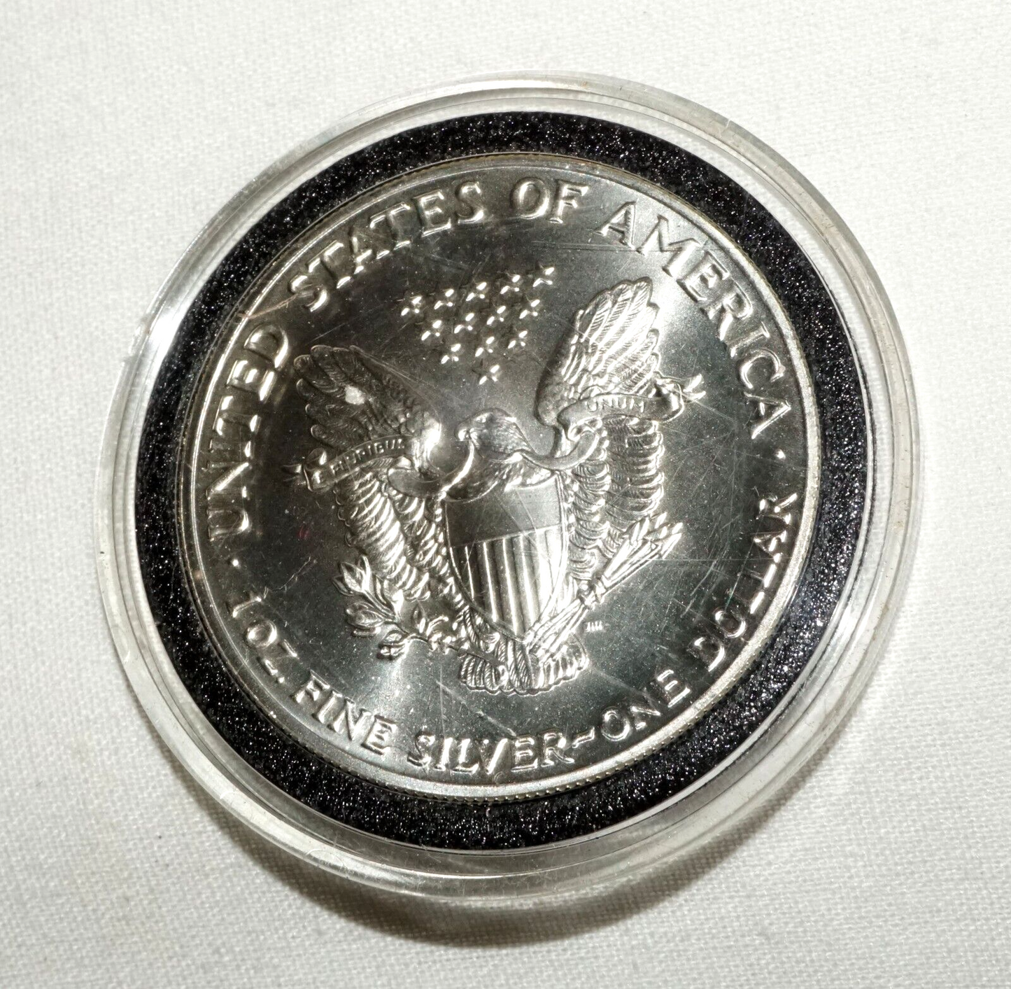 1992 US Liberty Eagle 1oz. Silver Coin in Case - Uncirculated (ShI)