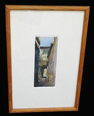 1924 HUNGARY WC PAINTING "FIRENCE - FLORENCE ALLEY" by JOSEPH FEHER (***)