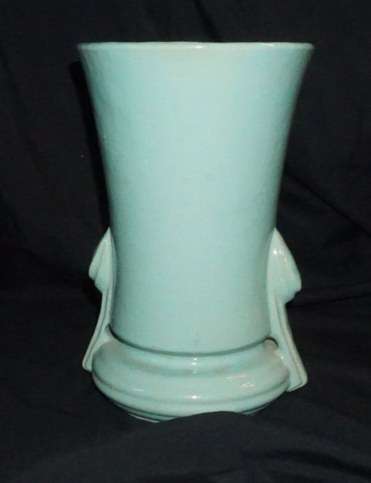 30's American Art Deco Double Handled Green Glaze Vase by McCoy (NeW)
