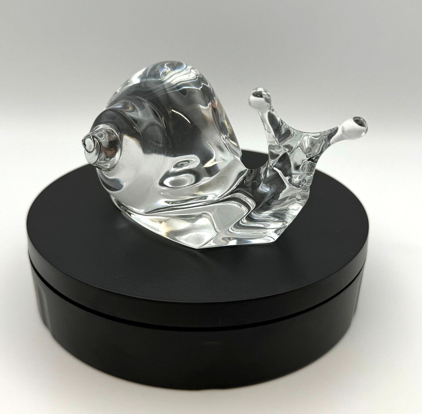 Vintage Crystal Baccarat Snail Figurine in Box (InS)13