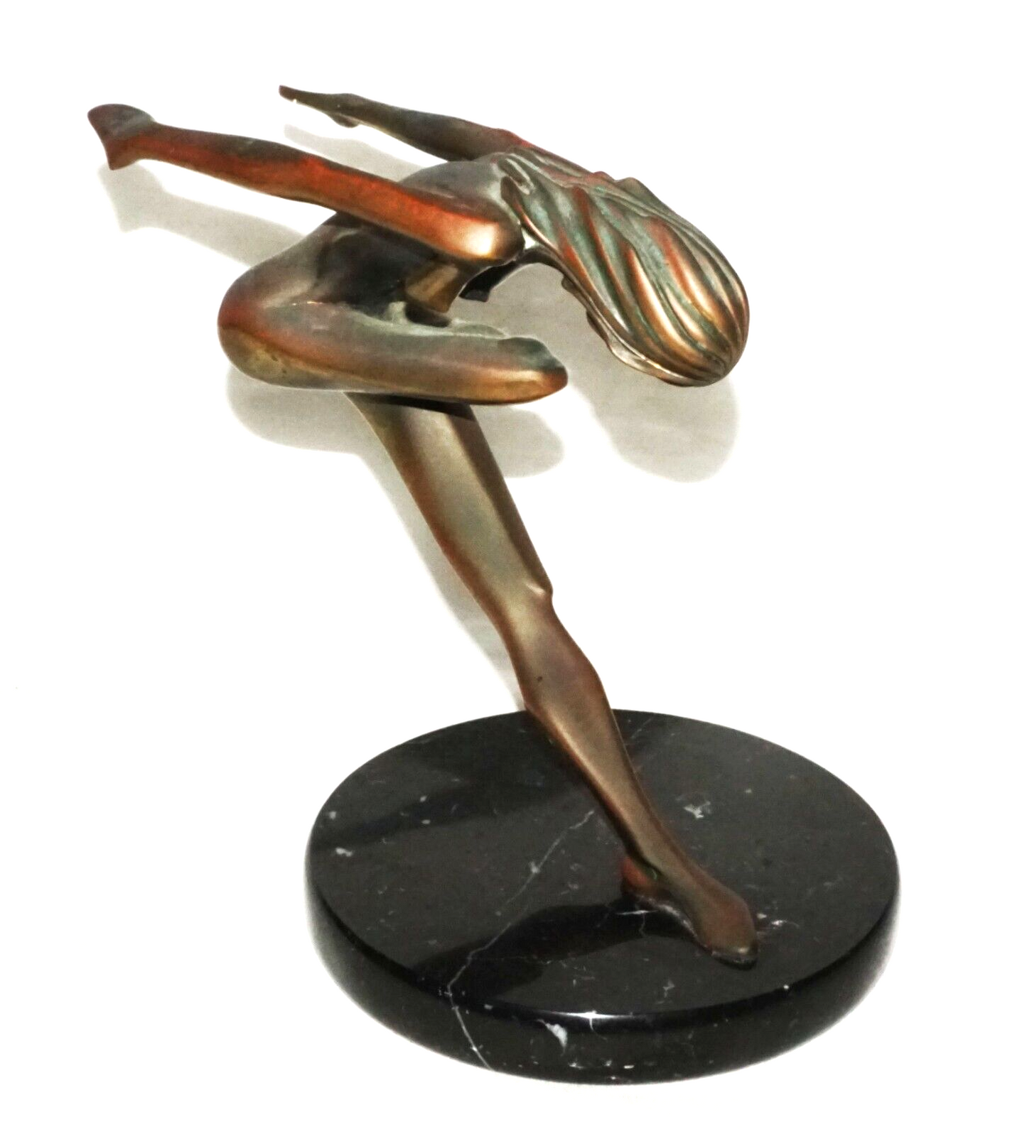 Vintage US Bronze Sculpture 51/100 Nude Dancer by Tom Bennett (b.1928) (InS)