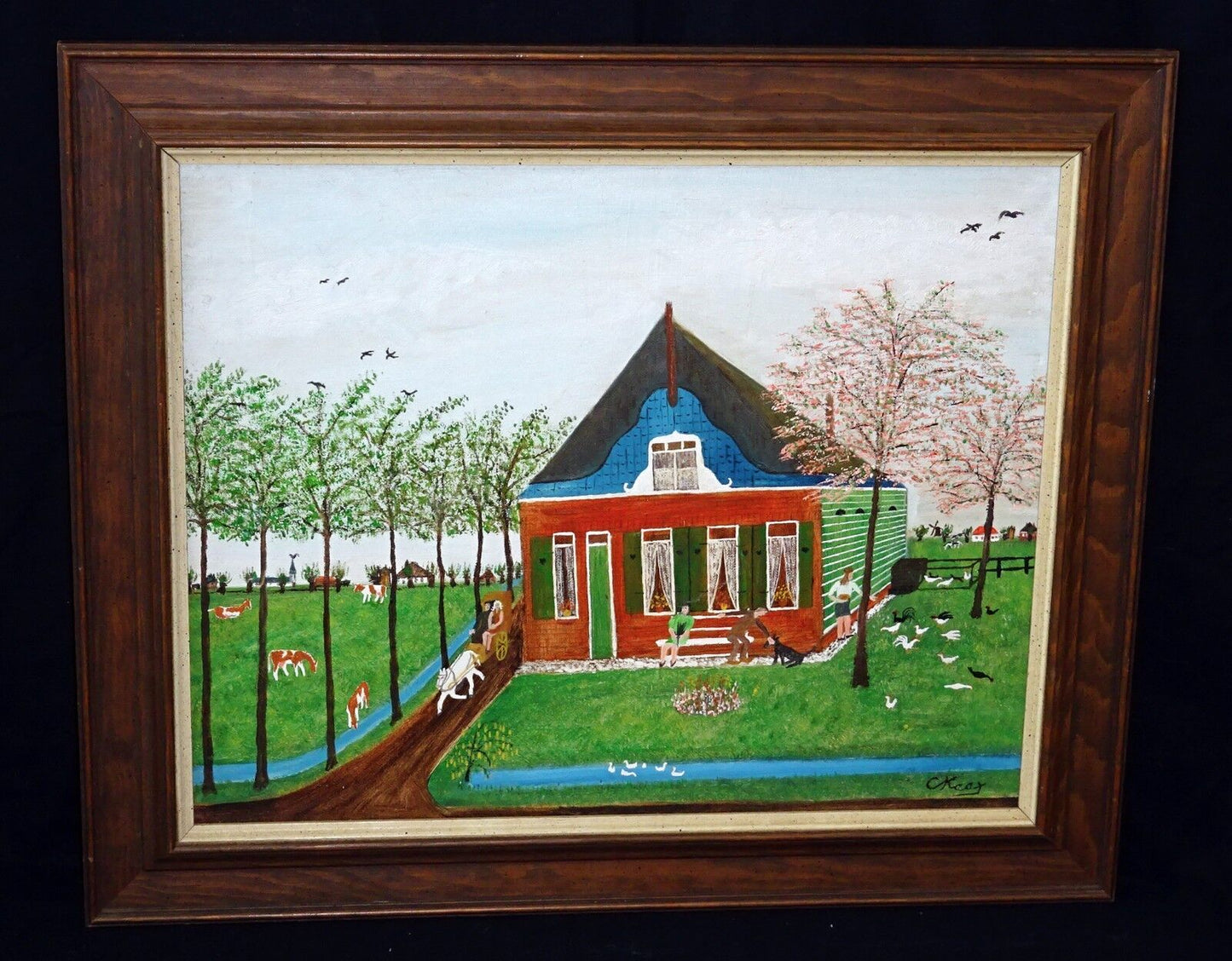 1960s Dutch Oil Painting "Spring in Holland" by Cornelis Kaay (1905-1979) (HMA)