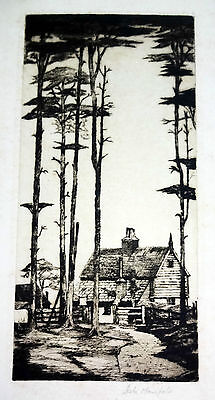 20CT AMERICAN ETCHING PRINT "BROADWATER FOREST" by LESLIE MANSFIELD (Daw)