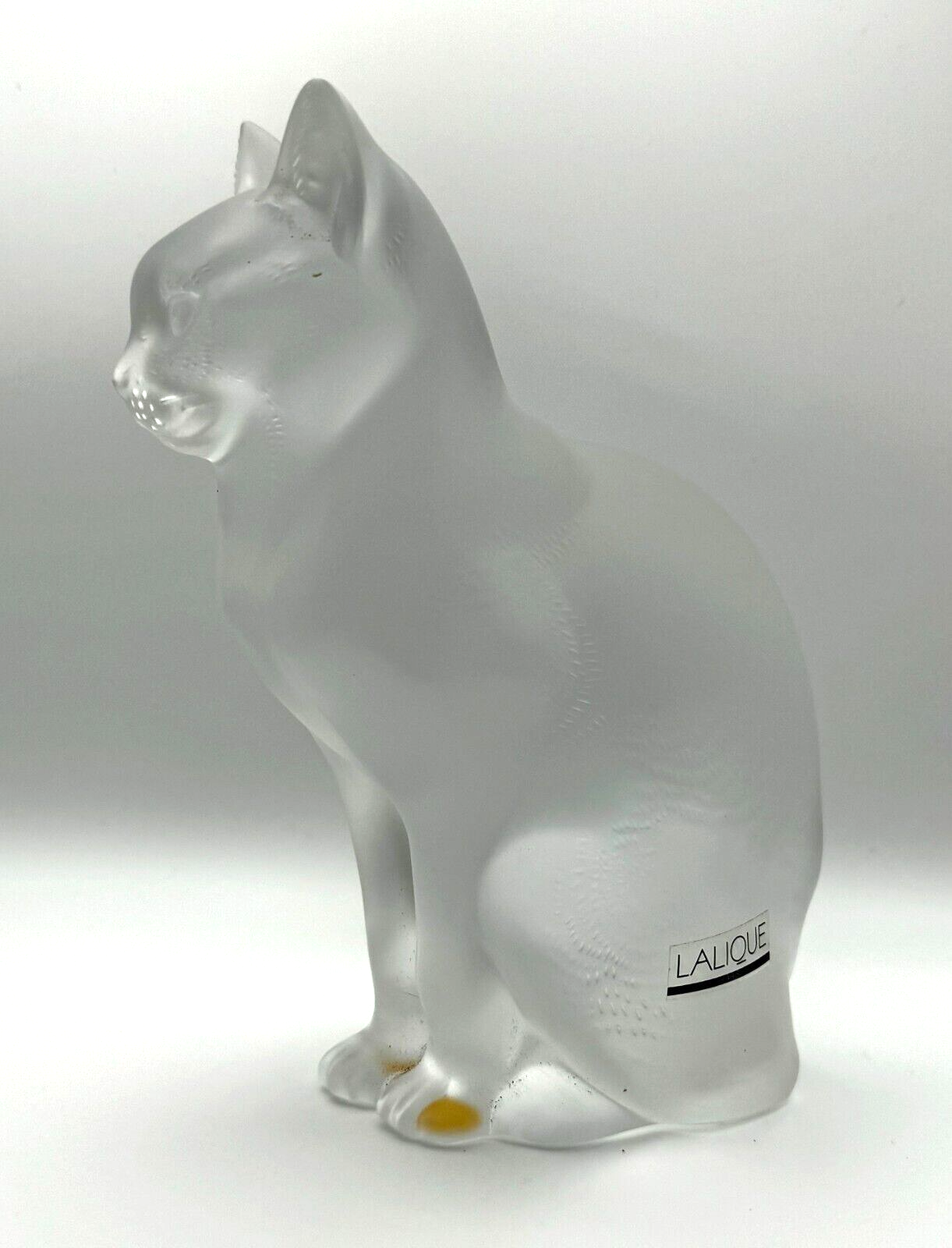 Vintage French Lalique "Chat Assis" Crystal Cat Figurine (TuC)